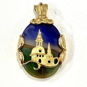 K18 ピクチャーメノウ付きトップ